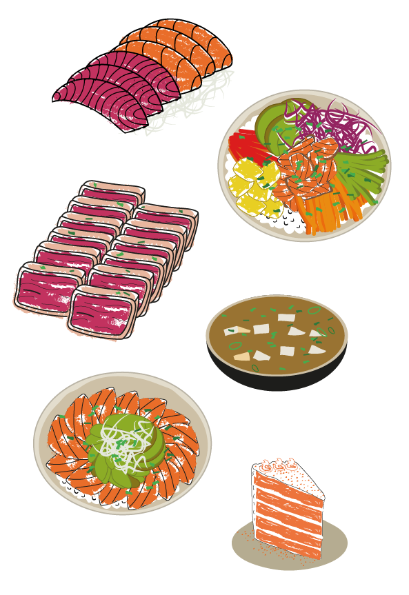 Illustrations Coffee & Sushi